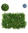 GLOBOSTAR® FERN 78407 Τεχνητό Πάνελ Φυλλωσιάς - Κάθετος Κήπος Ίληξ, Νάνος Φτέρη, Κοράλι & Κουφέα - Πράσινο - Μ60 x Π10 x Υ40cm